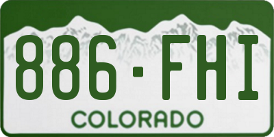CO license plate 886FHI