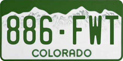 CO license plate 886FWT