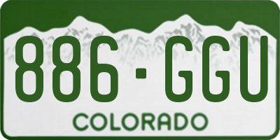 CO license plate 886GGU