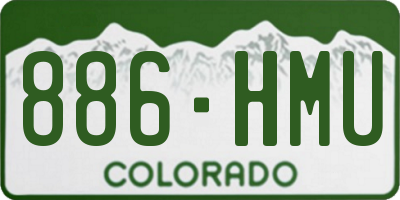 CO license plate 886HMU