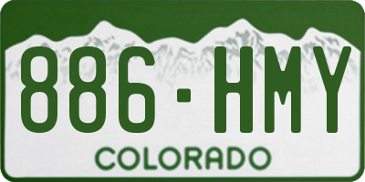 CO license plate 886HMY
