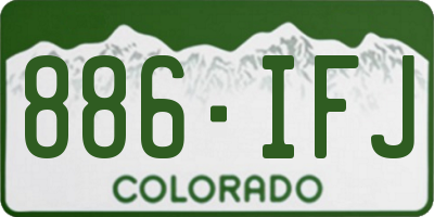 CO license plate 886IFJ
