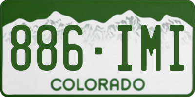 CO license plate 886IMI