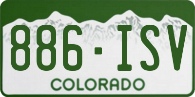 CO license plate 886ISV