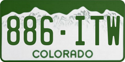 CO license plate 886ITW
