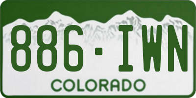 CO license plate 886IWN