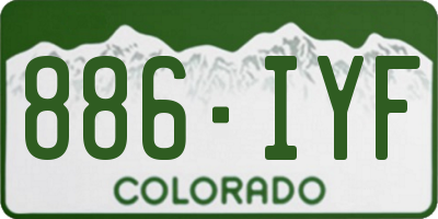 CO license plate 886IYF