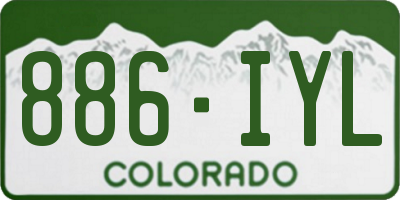 CO license plate 886IYL