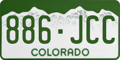 CO license plate 886JCC