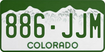 CO license plate 886JJM