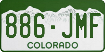 CO license plate 886JMF