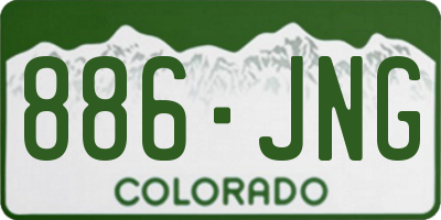 CO license plate 886JNG