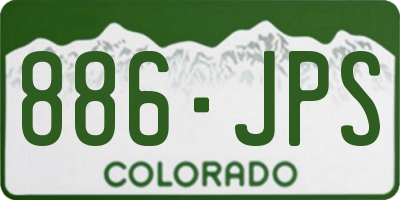 CO license plate 886JPS