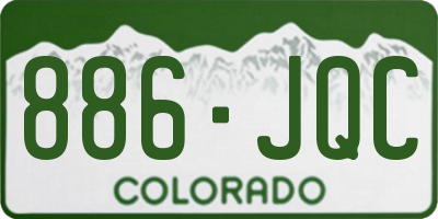 CO license plate 886JQC