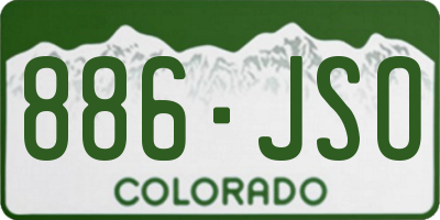 CO license plate 886JSO