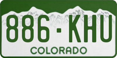CO license plate 886KHU