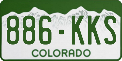CO license plate 886KKS