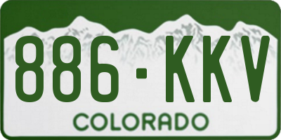 CO license plate 886KKV