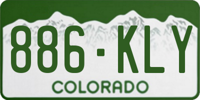 CO license plate 886KLY