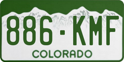 CO license plate 886KMF