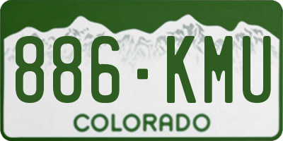 CO license plate 886KMU