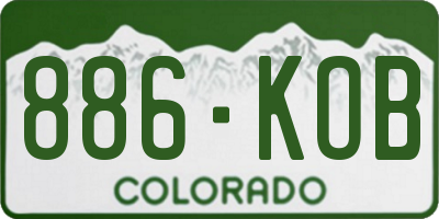 CO license plate 886KOB