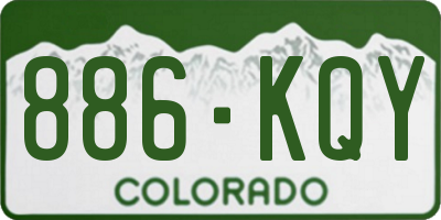 CO license plate 886KQY
