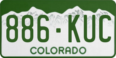 CO license plate 886KUC