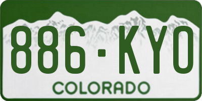 CO license plate 886KYO