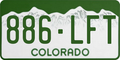 CO license plate 886LFT