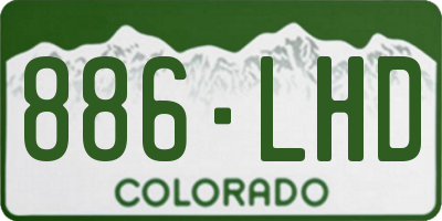 CO license plate 886LHD