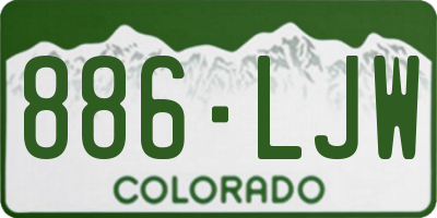 CO license plate 886LJW