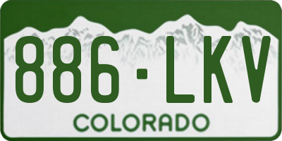 CO license plate 886LKV