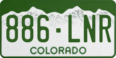 CO license plate 886LNR