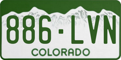 CO license plate 886LVN