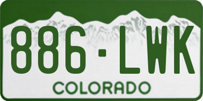 CO license plate 886LWK