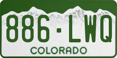 CO license plate 886LWQ
