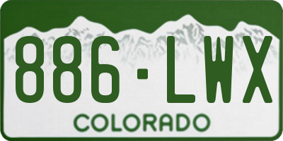 CO license plate 886LWX