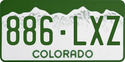 CO license plate 886LXZ