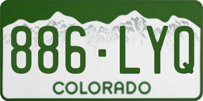 CO license plate 886LYQ