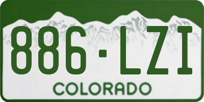 CO license plate 886LZI