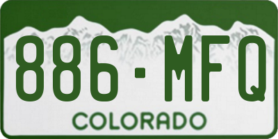 CO license plate 886MFQ