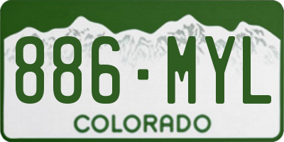 CO license plate 886MYL