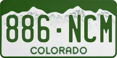 CO license plate 886NCM