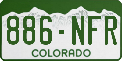 CO license plate 886NFR