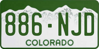 CO license plate 886NJD