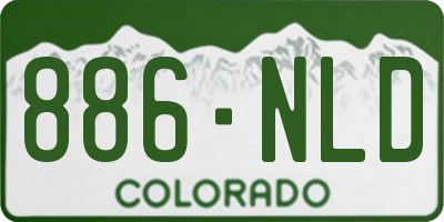 CO license plate 886NLD
