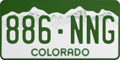 CO license plate 886NNG