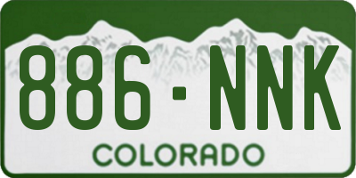 CO license plate 886NNK