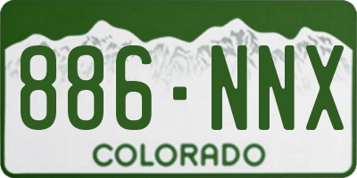 CO license plate 886NNX